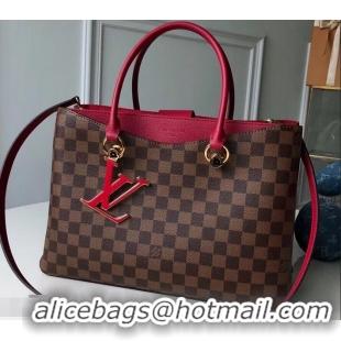 Discount Louis Vuitton Damier Ebene Canvas LV Riverside Tote Bag N40052 Lie de Vin 2019