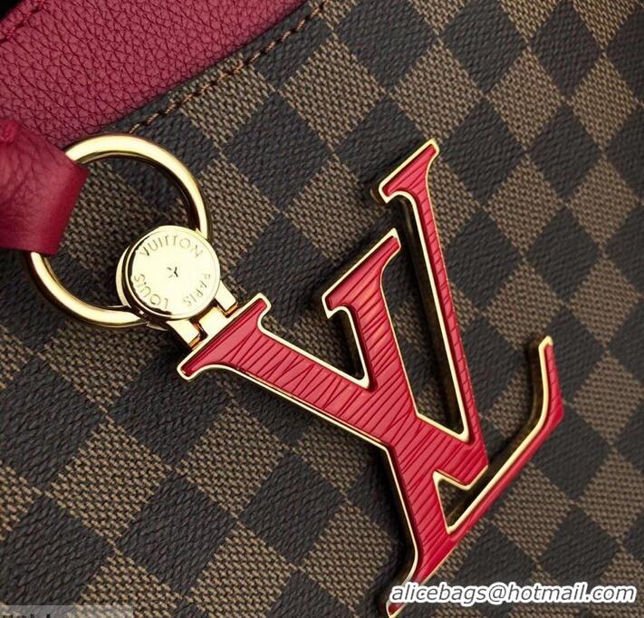 Discount Louis Vuitton Damier Ebene Canvas LV Riverside Tote Bag N40052 Lie de Vin 2019