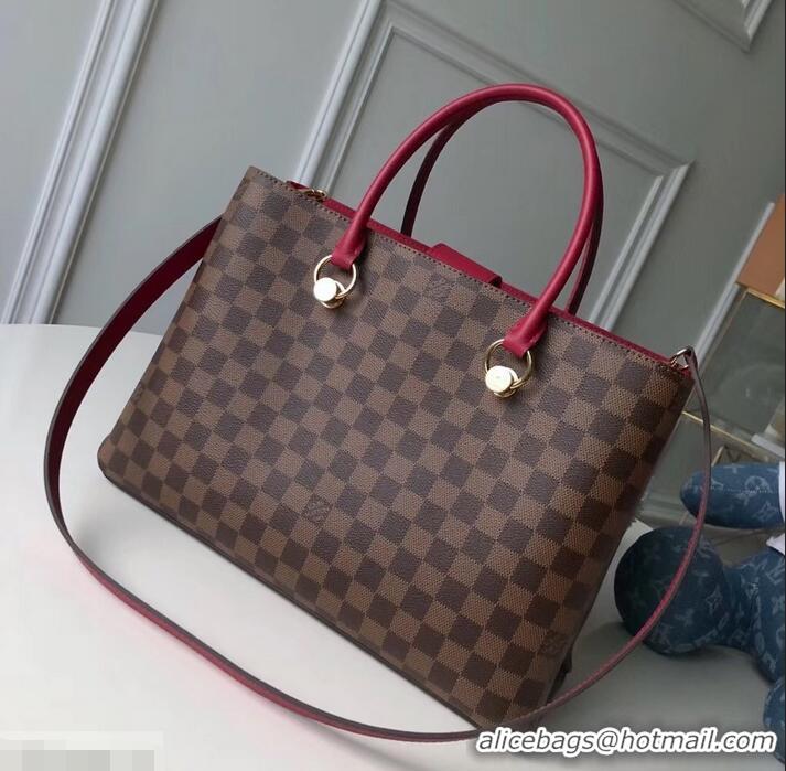 Discount Louis Vuitton Damier Ebene Canvas LV Riverside Tote Bag N40052 Lie de Vin 2019