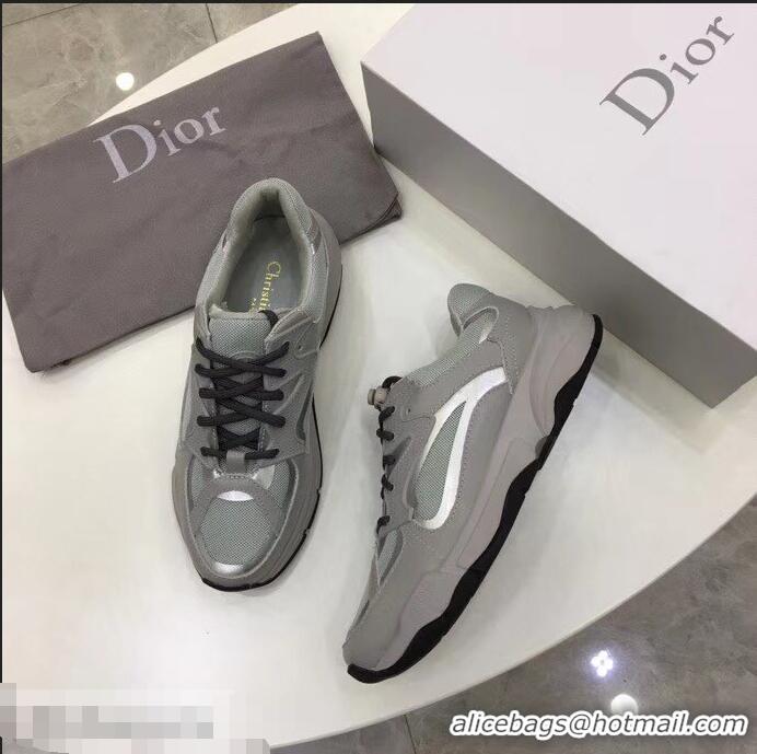 Buy Discount Dior Calfskin Sneaker D0801 Grey Mesh