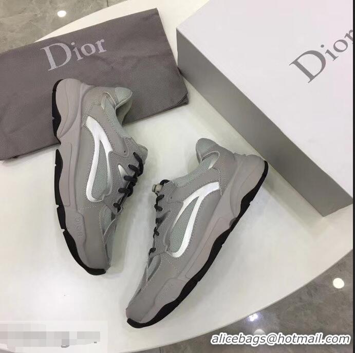 Buy Discount Dior Calfskin Sneaker D0801 Grey Mesh