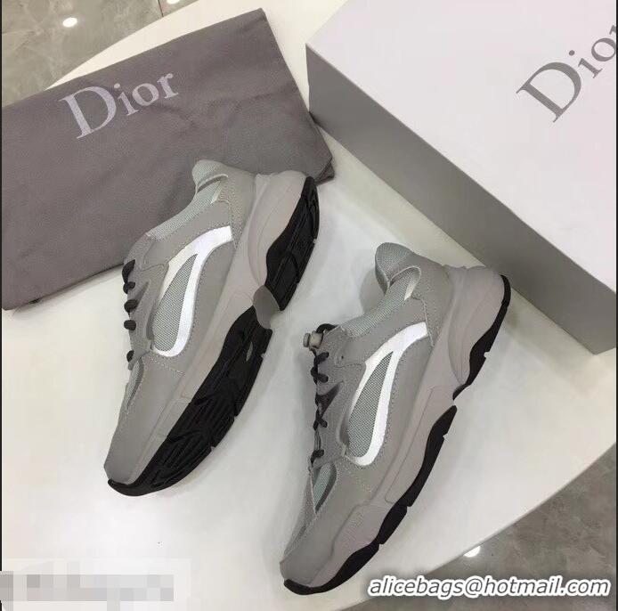 Buy Discount Dior Calfskin Sneaker D0801 Grey Mesh