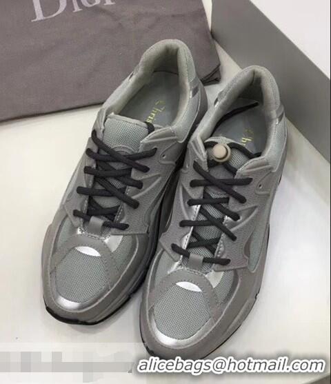 Buy Discount Dior Calfskin Sneaker D0801 Grey Mesh