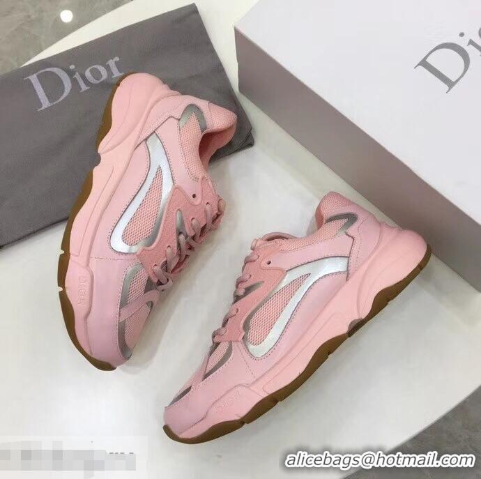 Online Cheapest Discount Dior Calfskin Sneaker D0801 Pink Mesh