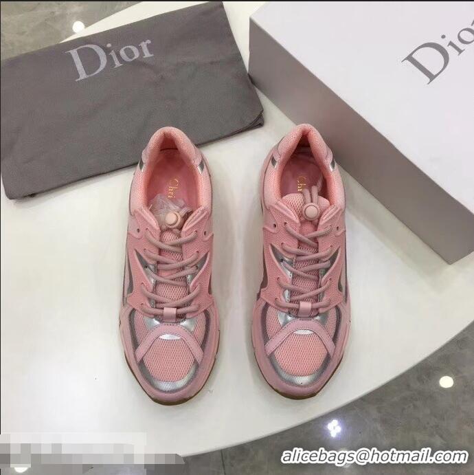 Online Cheapest Discount Dior Calfskin Sneaker D0801 Pink Mesh