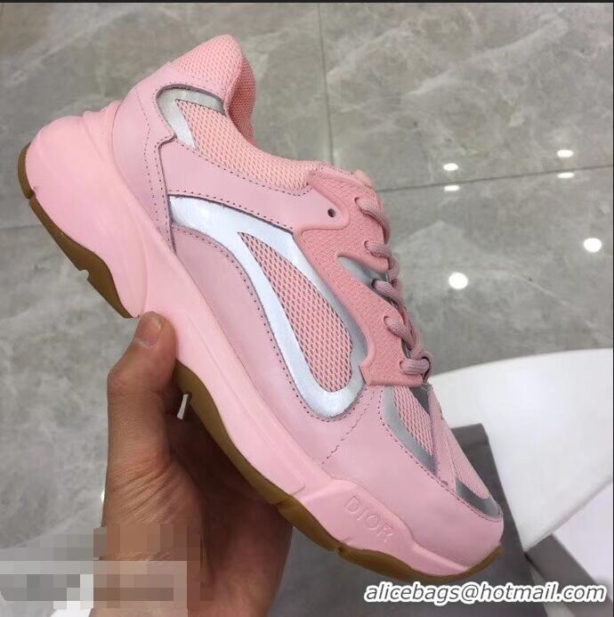 Online Cheapest Discount Dior Calfskin Sneaker D0801 Pink Mesh