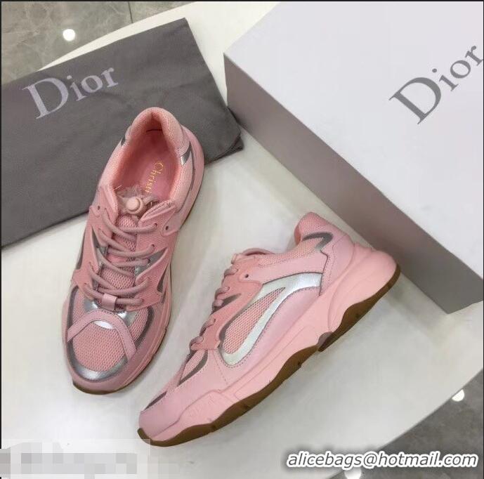 Online Cheapest Discount Dior Calfskin Sneaker D0801 Pink Mesh