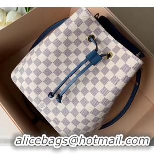 Good Quality Louis Vuitton Damier Azur Canvas NeoNoe Bucket Bag N40153 Bleuet