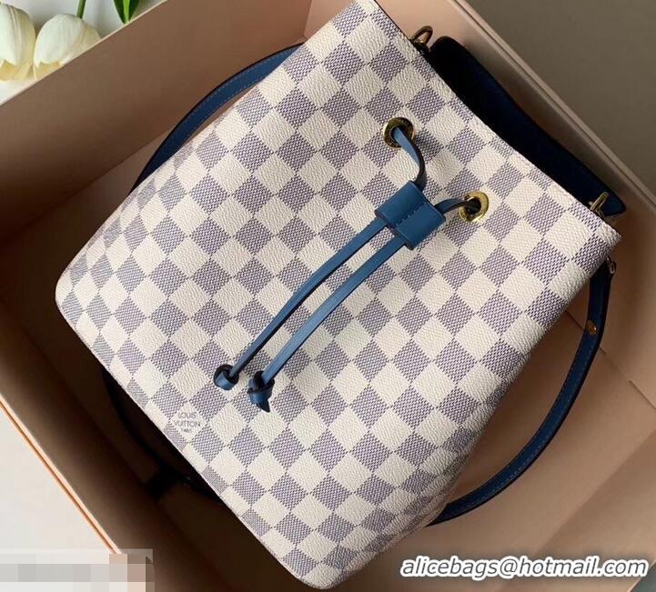 Good Quality Louis Vuitton Damier Azur Canvas NeoNoe Bucket Bag N40153 Bleuet