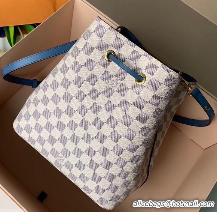 Good Quality Louis Vuitton Damier Azur Canvas NeoNoe Bucket Bag N40153 Bleuet