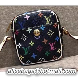 Top Quality Louis Vuitton Monogram Multicolor Lift Shoulder Pochette Bag M40056 Black