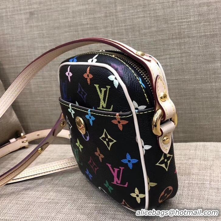 Top Quality Louis Vuitton Monogram Multicolor Lift Shoulder Pochette Bag M40056 Black