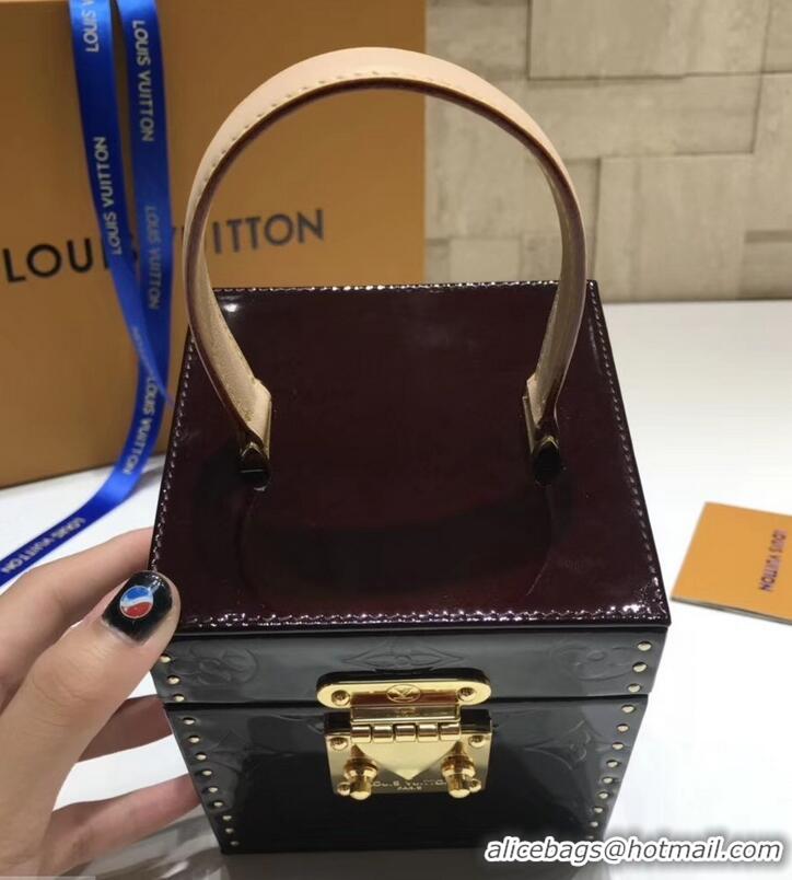 Classic Louis Vuitton Vintage Monogram Vernis Bleecker Box Top Handle Bag M40011 Amarante 2019