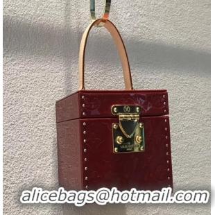 Discounts Louis Vuitton Vintage Monogram Vernis Bleecker Box Top Handle Bag M40011 Red 2019