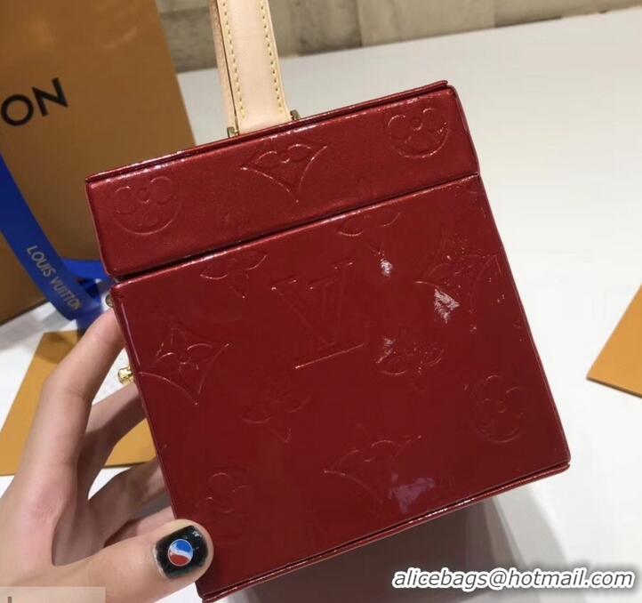 Discounts Louis Vuitton Vintage Monogram Vernis Bleecker Box Top Handle Bag M40011 Red 2019