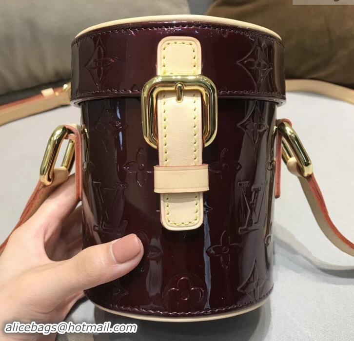 Perfect Louis Vuitton Vintage Monogram Vernis Mini Container Bag M40021 Burgundy 2019