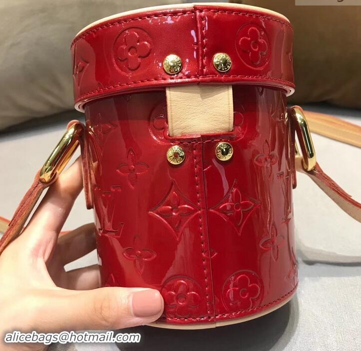 Top Design Louis Vuitton Vintage Monogram Vernis Mini Container Bag M40021 Red 2019