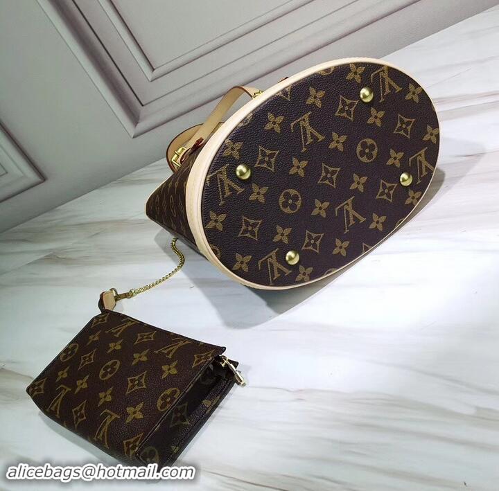 Good Product Louis Vuitton Monogram Canvas Bucket Tote Bag M42238