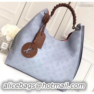 Top Grade Louis Vuitton Mahina Calf Leather Carmel Hobo Bag Bleu M538418 2019