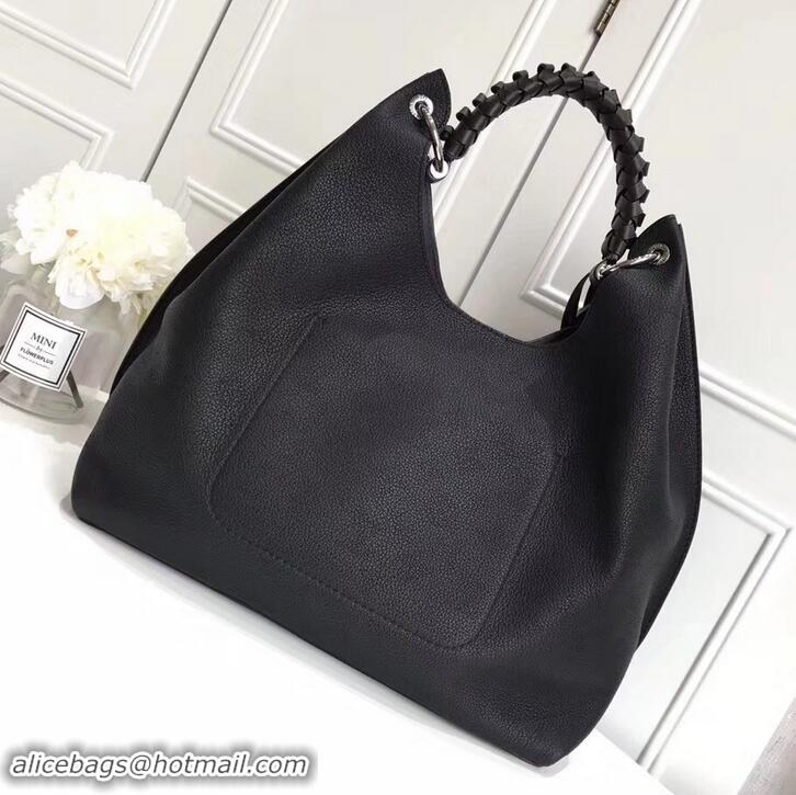 Durable Louis Vuitton Mahina Calf Leather Carmel Hobo Bag M52950 Noir 2019