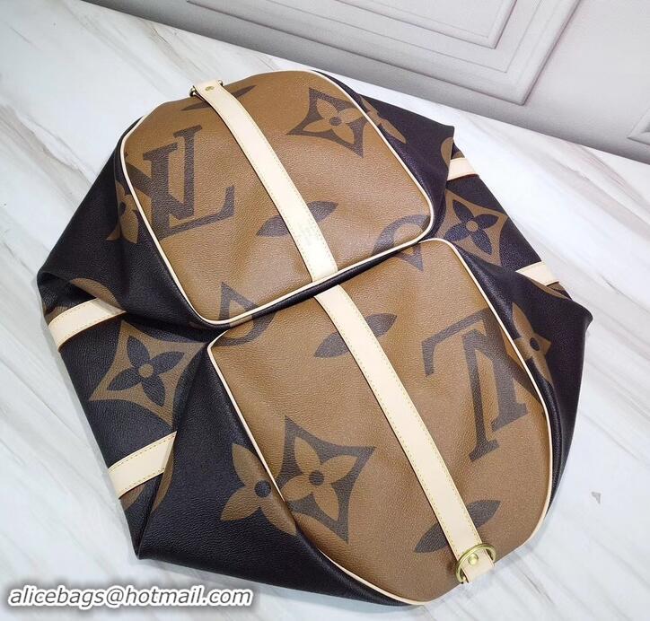 Sumptuous Louis Vuitton Monogram Canvas and Reverse Keepall Bandoulière 50 Bag M41416 2019