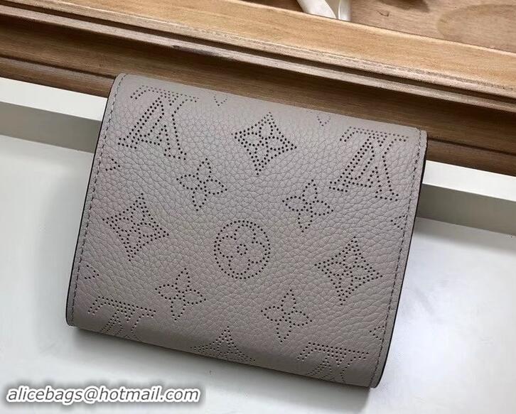 Feminine Louis Vuitton Mahina Leather Iris Compact Wallet M62542 Galet 2019