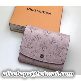 Duplicate Louis Vuitton Mahina Leather Iris Compact Wallet M62541 Magnolia 2019