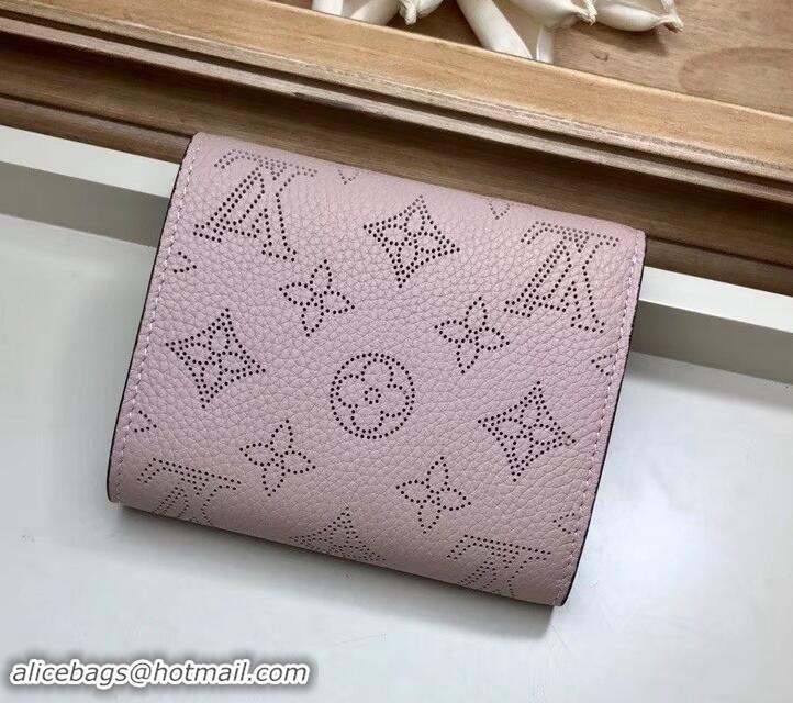 Duplicate Louis Vuitton Mahina Leather Iris Compact Wallet M62541 Magnolia 2019