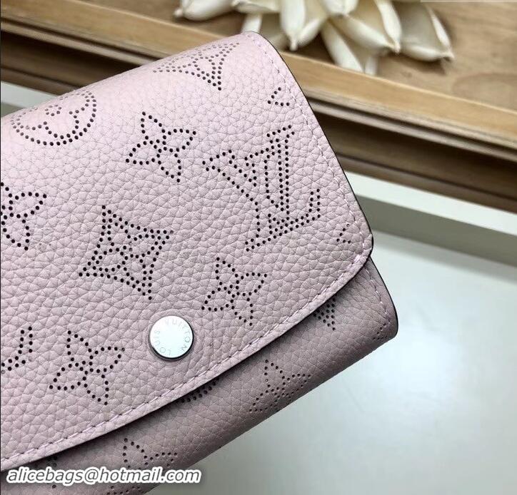 Duplicate Louis Vuitton Mahina Leather Iris Compact Wallet M62541 Magnolia 2019