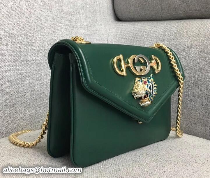 Charming Luxury Gucci Interlocking G Horsebit Rajah Small Shoulder Bag 537243 Green 2019 