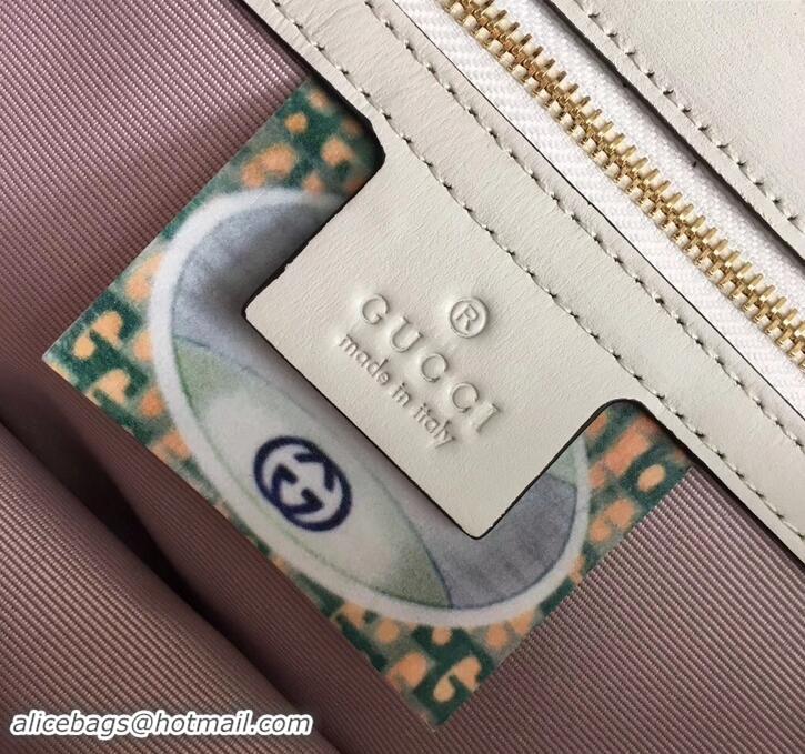 Top Design Gucci Interlocking G Horsebit Rajah Small Shoulder Bag 537243 White 2019 