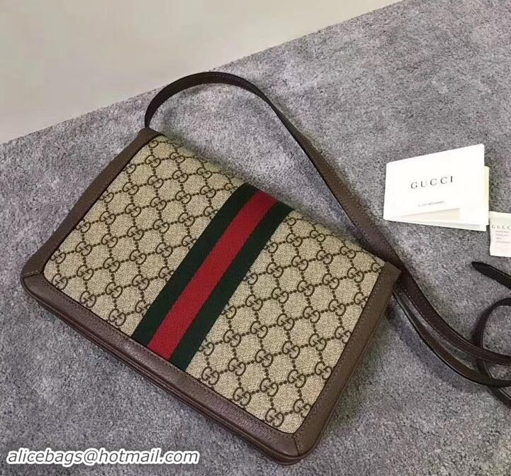 Unique Discount Gucci Queen Margaret Metal Bee Web GG Supreme Medium Shoulder Bag 524356 coffee 2018