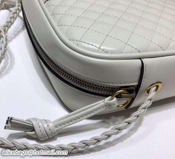 Well Crafted Gucci Laminated Leather Small Shoulder Bag 541051 white