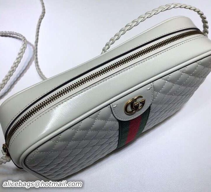 Well Crafted Gucci Laminated Leather Small Shoulder Bag 541051 white