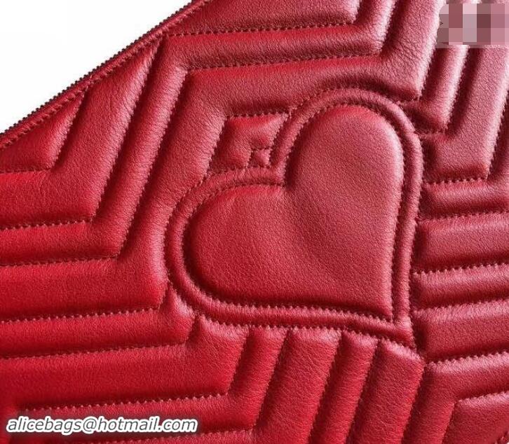 Unique Style Gucci GG Marmont Leather Pouch Clutch Bag 476440 Red