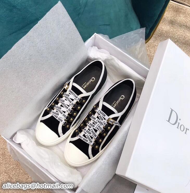 Purchase Dior WALK'N'DIOR Low-top Sneakers with J'Adior Laces Velvet CD1907 Black 2019