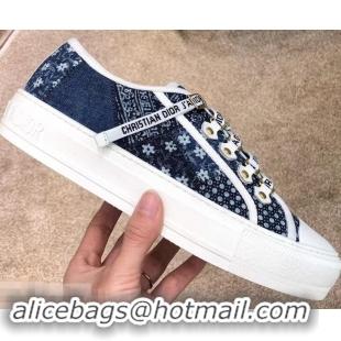 Hot Sell Dior WALK'N'DIOR Low-top Sneakers with J'Adior Laces Embroidered Denim Patchwork CD1912 2019