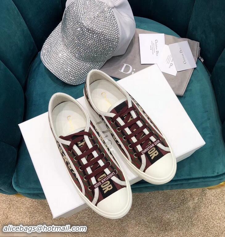 Buy Luxury Dior WALK'N'DIOR Low-top Sneakers Embroidered Canvas CD1913 Star 2019