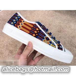 Generous Dior WALK'N'DIOR Low-top Sneakers Multi-Coloured Embroidered Canvas CD1919 2019