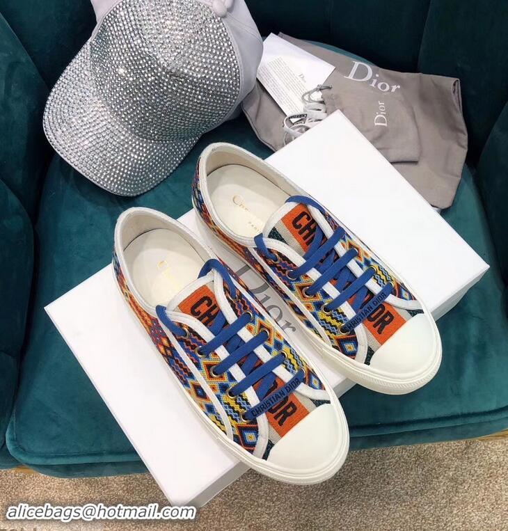 Generous Dior WALK'N'DIOR Low-top Sneakers Multi-Coloured Embroidered Canvas CD1919 2019