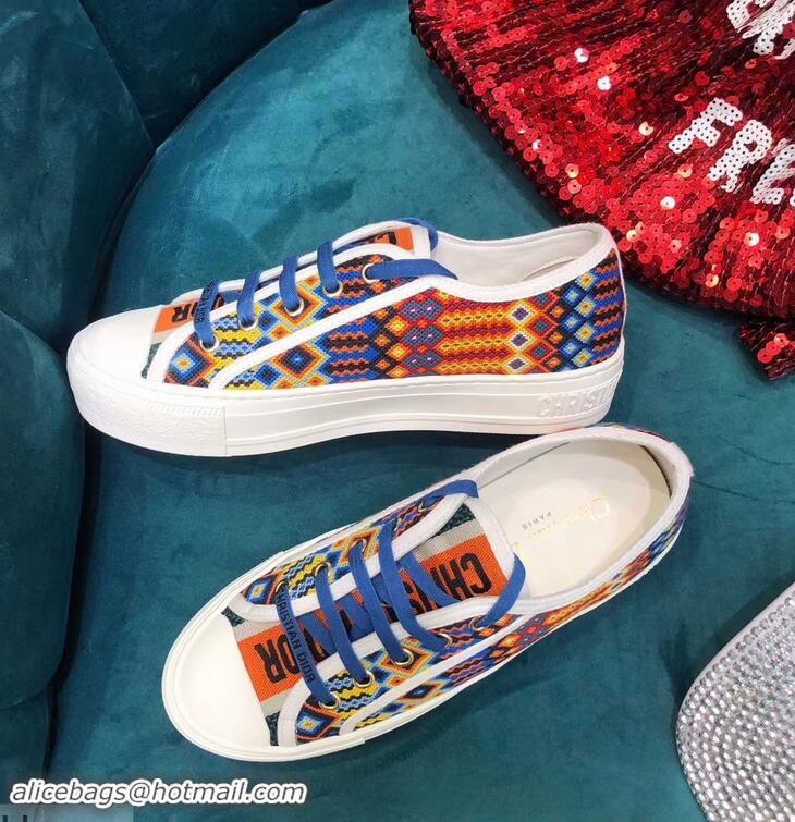 Generous Dior WALK'N'DIOR Low-top Sneakers Multi-Coloured Embroidered Canvas CD1919 2019