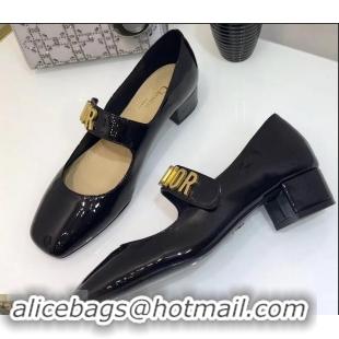 Classic Hot Sell Dior Heel 3cm Baby-D Ballet Pumps Patent CD2012 Black 2019