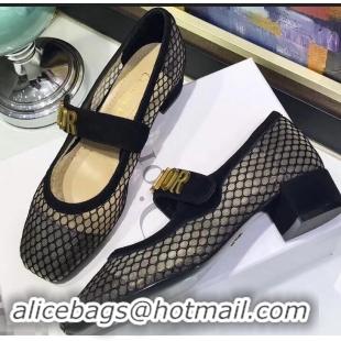 Classic Specials Dior Heel 3cm Baby-D Ballet Pumps CD2014 Mesh Black 2019