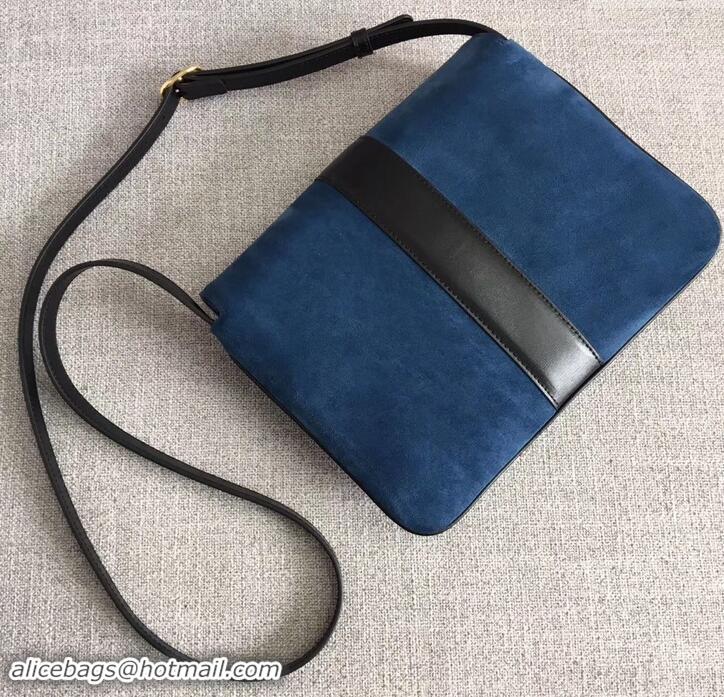 Imitation Gucci Suede Arli Medium Shoulder Bag 550126 Blue 2019