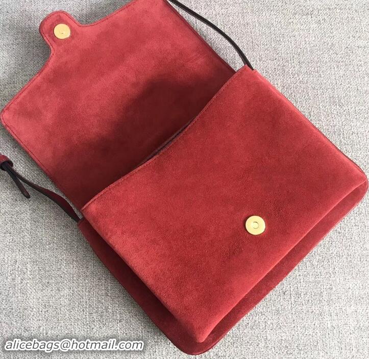 Top Quality Gucci Suede Arli Medium Shoulder Bag 550126 Red 2019