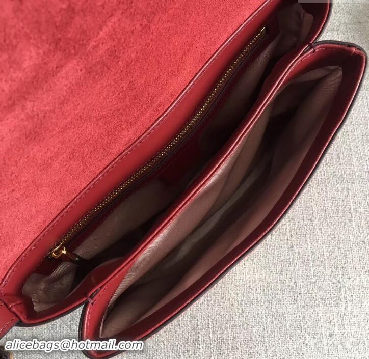 Top Quality Gucci Suede Arli Medium Shoulder Bag 550126 Red 2019