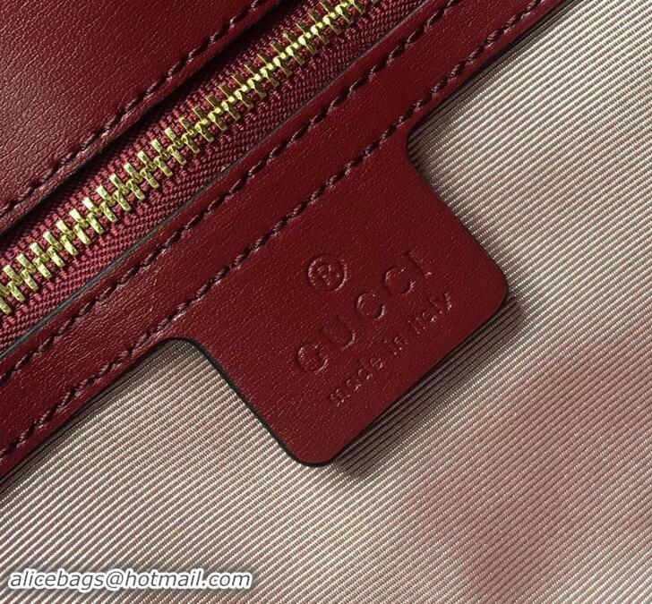 Top Quality Gucci Suede Arli Medium Shoulder Bag 550126 Red 2019