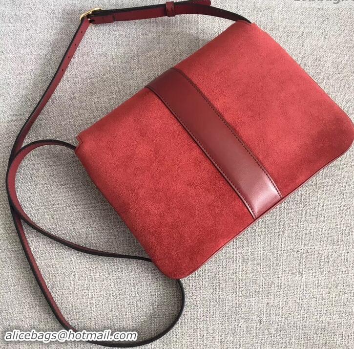 Top Quality Gucci Suede Arli Medium Shoulder Bag 550126 Red 2019