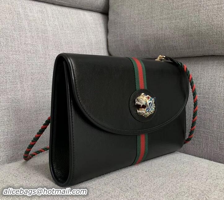 Classic Hot Gucci Web Rajah Medium Shoulder Bag 564697 Black 2019