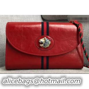 Imitation Gucci Web Rajah Medium Shoulder Bag 564697 Red 2019